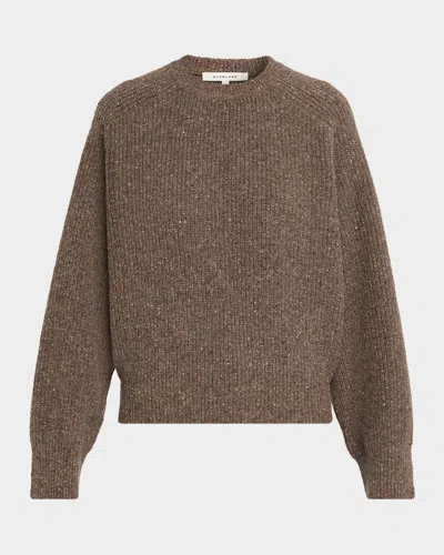 Slvrlake Florence Wool Crewneck Sweater In Brown