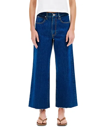Slvrlake Grace Crop High Rise Wide Leg Jeans In Revolution In Blue