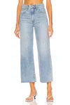 Slvrlake Grace Crop Jean In Crosby In Blue