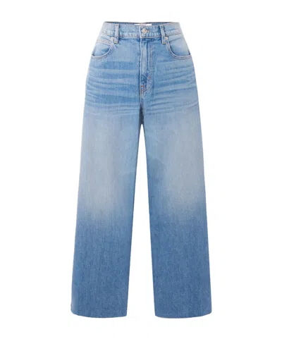 Slvrlake Grace Cropped High-rise Wide-leg Jeans In Blue