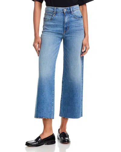 Slvrlake Grace High Rise Cropped Wide Leg Jeans In Homeward Bound In Blue