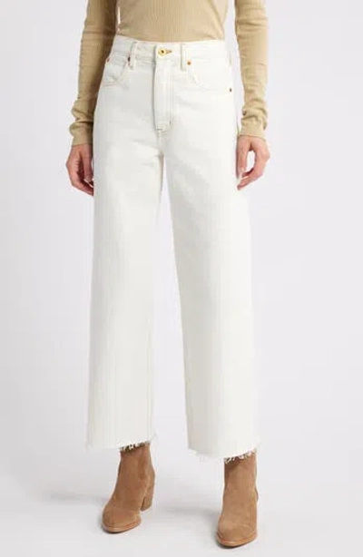 Slvrlake Grace High Waist Crop Wide Leg Jeans In Natural White
