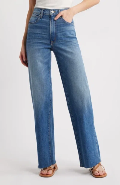 SLVRLAKE SLVRLAKE GRACE HIGH WAIST RAW HEM WIDE LEG JEANS