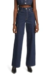 Slvrlake Grace High Waist Wide Leg Nonstretch Jeans In Midnight Mile