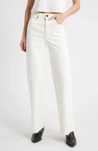Slvrlake Grace High Waist Wide Leg Jeans In White