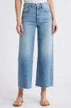 Slvrlake Grace Raw Hem High Waist Ankle Wide Leg Jeans