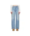 Slvrlake Grace High-waisted Denim Trousers In Blue