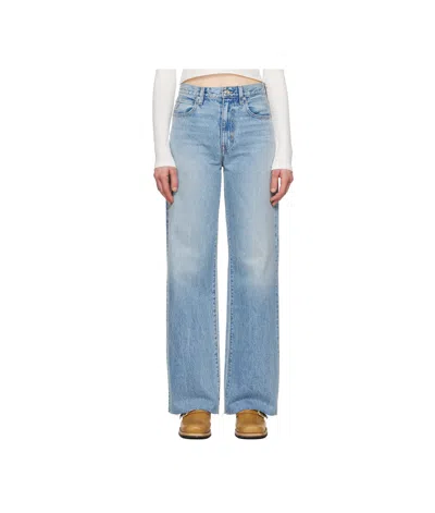 Slvrlake Grace High-waisted Denim Trousers In Blue