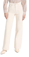 Slvrlake Sophie Rigid Mid-rise Long Straight-leg Jeans In Ecru