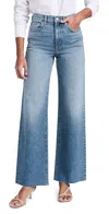 Slvrlake Grace Raw Hem High Waist Ankle Wide Leg Jeans In Great Romance