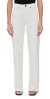 Slvrlake Grace High Waist Organic Cotton Denim Wide Leg Jeans In White