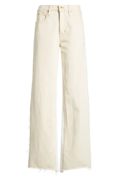 Slvrlake Grace Reworked Paneled Wide Leg Jeans In Natural Ecru