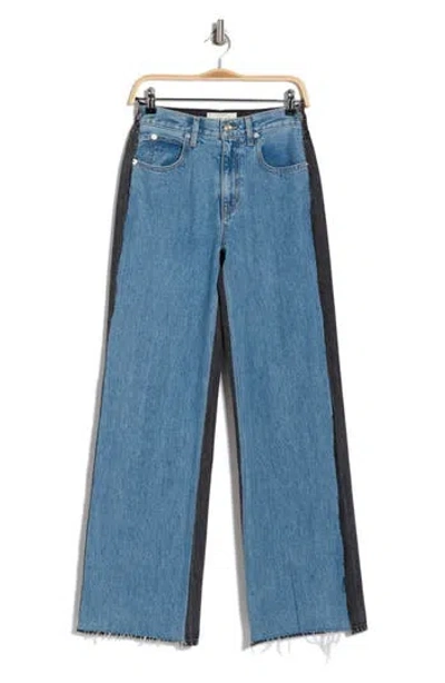 Slvrlake Grace Reworked Panelled Wide Leg Jeans In Pacific Moon