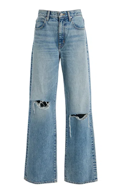 Slvrlake Grace Rigid High-rise Wide-leg Jeans In Brown