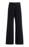 Slvrlake Grace Rigid High-rise Wide-leg Jeans In Black