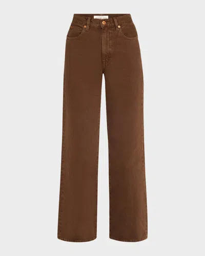 Slvrlake Grace Soft Cotton Pants In Brown