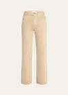 Slvrlake Grace Soft Cotton Pants In Pale Khaki