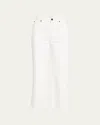 Slvrlake Grace High Waist Organic Cotton Denim Wide Leg Jeans In White
