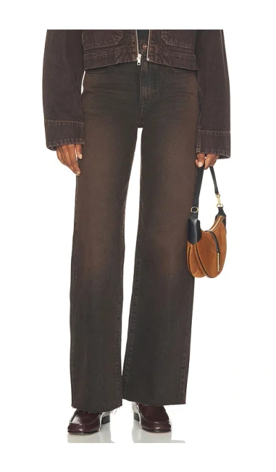 Slvrlake Grace Wide Leg Jean In Brown