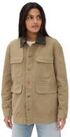 Slvrlake Hayden Chore Coat Sawtooth Canyon In Neutral