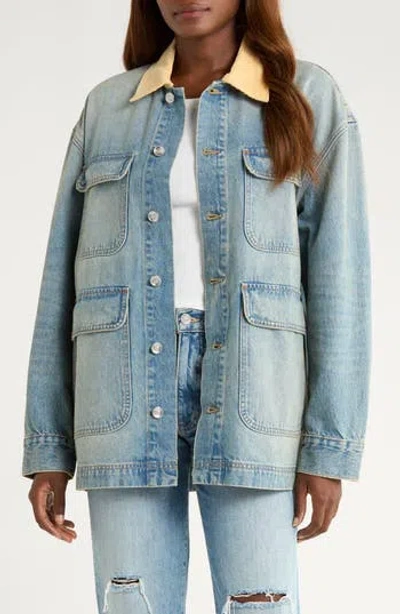 Slvrlake Hayden Relaxed Denim Workwear Jacket In Blue