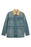 Slvrlake Hayden Relaxed Denim Workwear Jacket In Blue