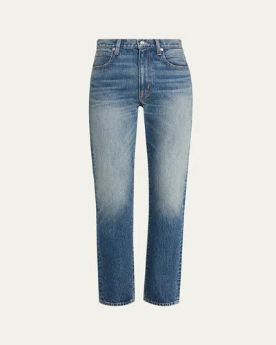 Slvrlake Hero Straight-leg Ankle Jeans In Blue