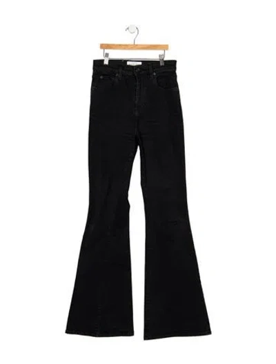 Pre-owned Slvrlake High-rise Flared Jeans In Black
