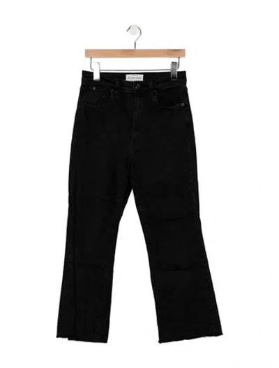 Pre-owned Slvrlake High-rise Flared Jeans In Black