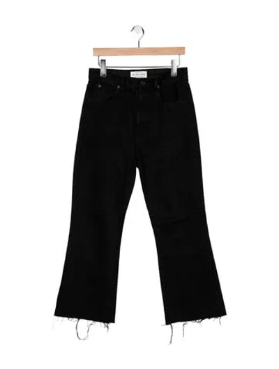 Pre-owned Slvrlake High-rise Flared Jeans In Black
