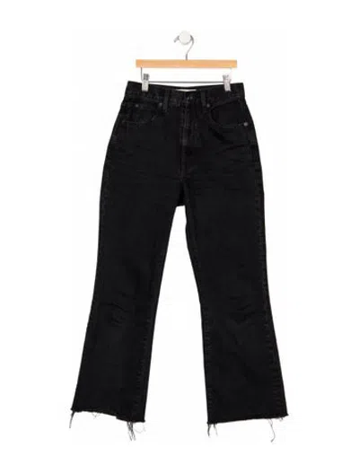 Pre-owned Slvrlake High-rise Flared Jeans In Black