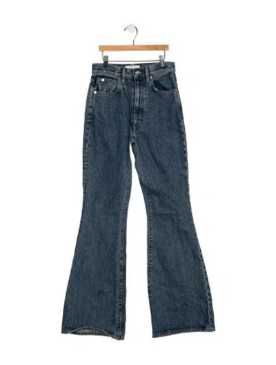 Pre-owned Slvrlake High-rise Flared Jeans In Blue
