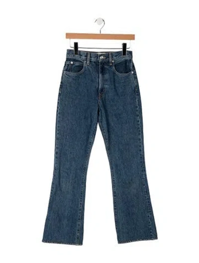 Pre-owned Slvrlake High-rise Flared Jeans In Blue