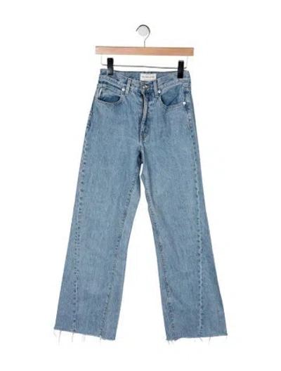 Pre-owned Slvrlake High-rise Flared Jeans In Blue