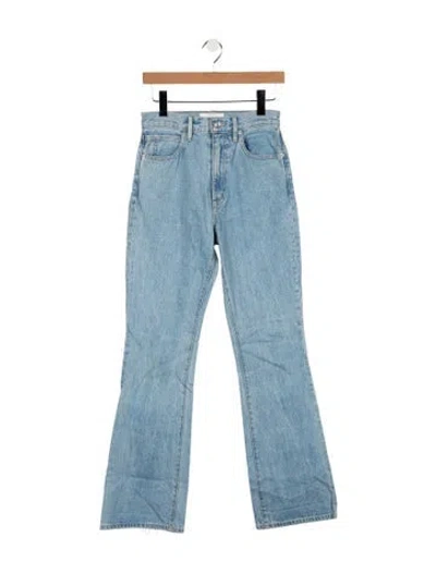 Pre-owned Slvrlake High-rise Flared Jeans In Blue