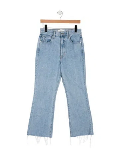 Pre-owned Slvrlake High-rise Flared Jeans In Blue