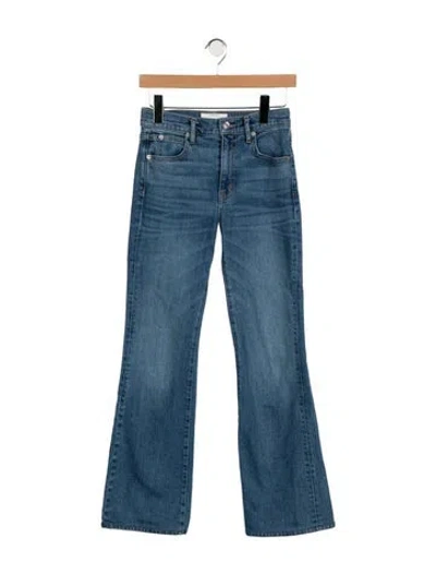 Pre-owned Slvrlake High-rise Flared Jeans In Blue