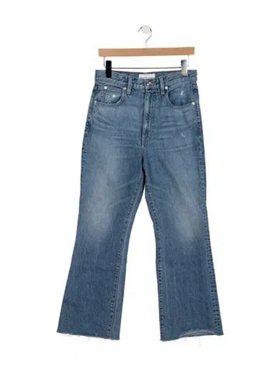 Pre-owned Slvrlake High-rise Flared Jeans In Blue