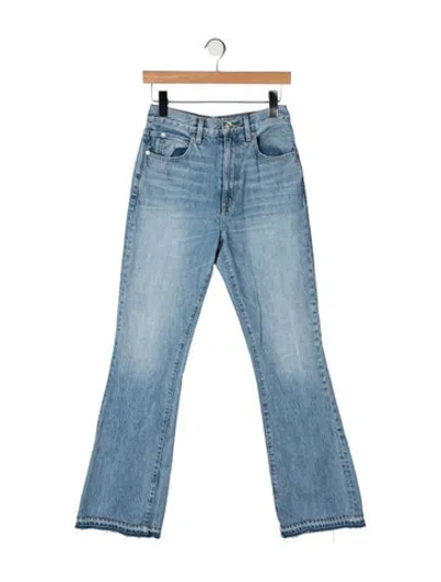 Pre-owned Slvrlake High-rise Flared Jeans In Blue