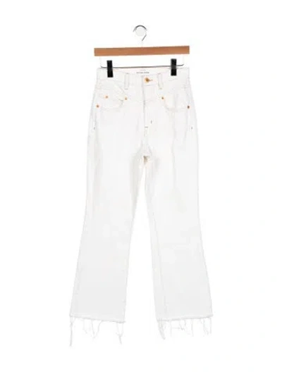 Pre-owned Slvrlake High-rise Flared Jeans In White