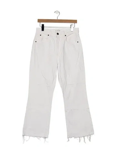 Pre-owned Slvrlake High-rise Flared Jeans In White