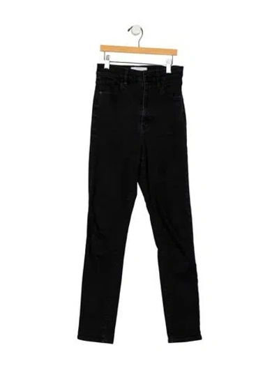 Pre-owned Slvrlake High-rise Skinny Leg Jeans In Black
