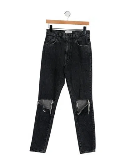 Pre-owned Slvrlake High-rise Skinny Leg Jeans In Black