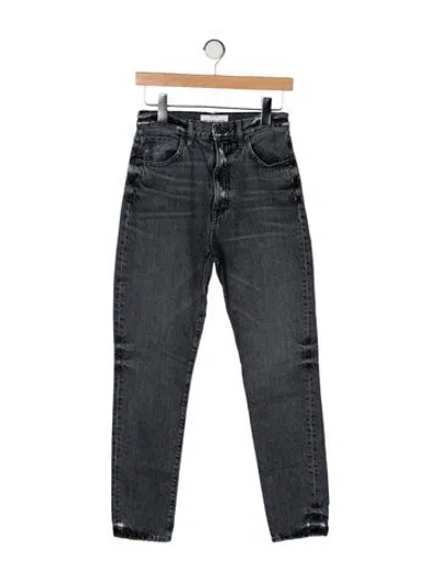 Pre-owned Slvrlake High-rise Skinny Leg Jeans In Black