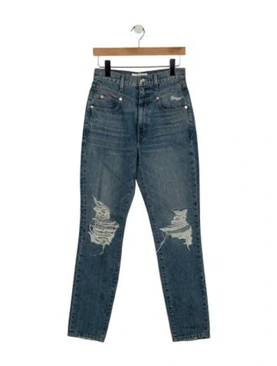 Pre-owned Slvrlake High-rise Skinny Leg Jeans In Blue