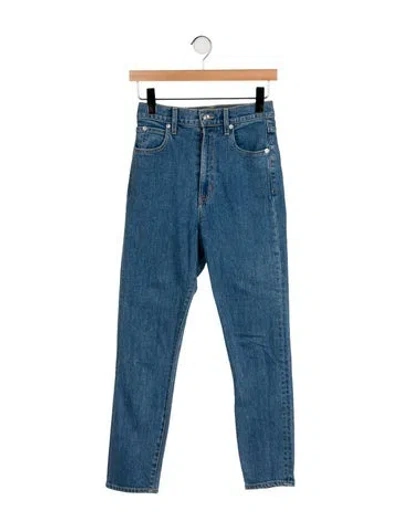 Pre-owned Slvrlake High-rise Skinny Leg Jeans In Blue