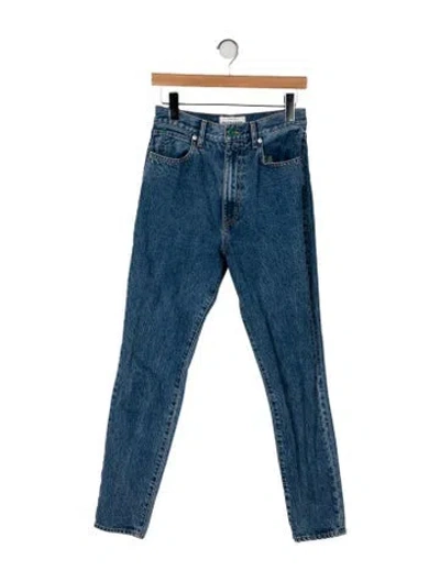 Pre-owned Slvrlake High-rise Skinny Leg Jeans In Blue
