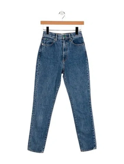 Pre-owned Slvrlake High-rise Skinny Leg Jeans In Blue