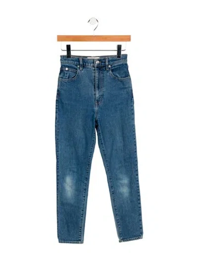 Pre-owned Slvrlake High-rise Skinny Leg Jeans In Blue