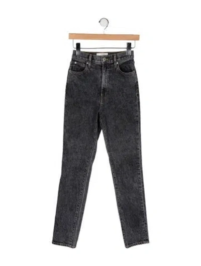 Pre-owned Slvrlake High-rise Skinny Leg Jeans In Gray